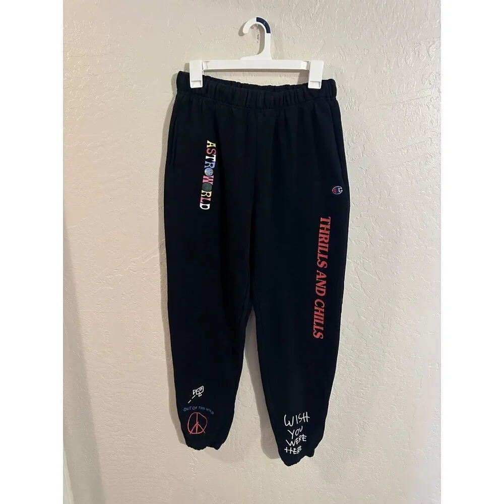 Official Travis Scott Astroworld Champion Thrills & Chills Concert Sweatpants